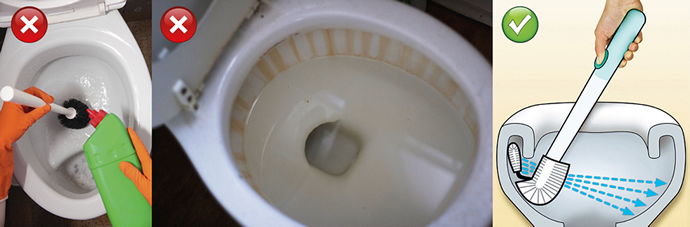SprayBrush®, Iedere bezoeker houdt nu het WC zelf schoon met één druk op de knop