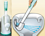 SprayBrush®, huishouden & schoonmaken, schoon en fris, Iedere bezoeker houdt nu het WC zelf schoon met één druk op de knop