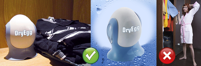 DryEgg®, wonen & slapen, beter leefklimaat, Nooit meer vochtige kleding, schimmel, muffe geurtjes en schimmel