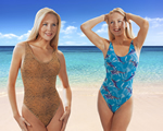 IdealSwimsuit® Blauw, fitness & slanke lijn, shapeware, ’s Werelds eerste naadloze badpak met een verbluffend slankeffect