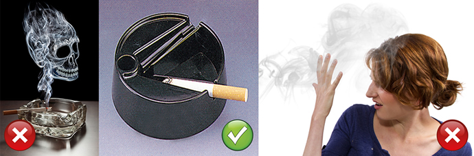 SmokeLess® asbak, SmokeLess® asbak lost het rookprobleem op voor rokers en niet-rokers
