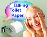 Talking Toiletpaper®, geschenken, tot 15 euro, Hilarisch! Zo verlaten uw gasten steeds weer glimlachend het toilet